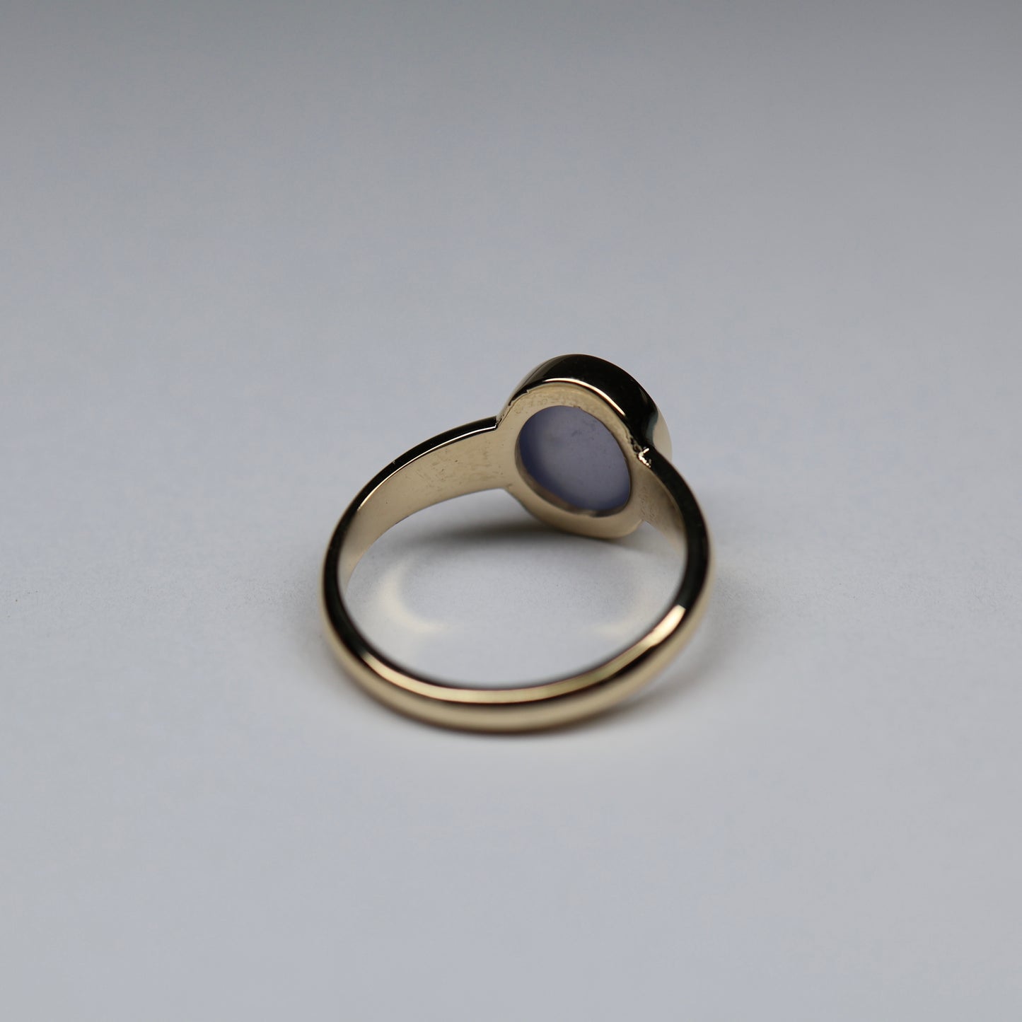 14K Blue Chalcedony Ring