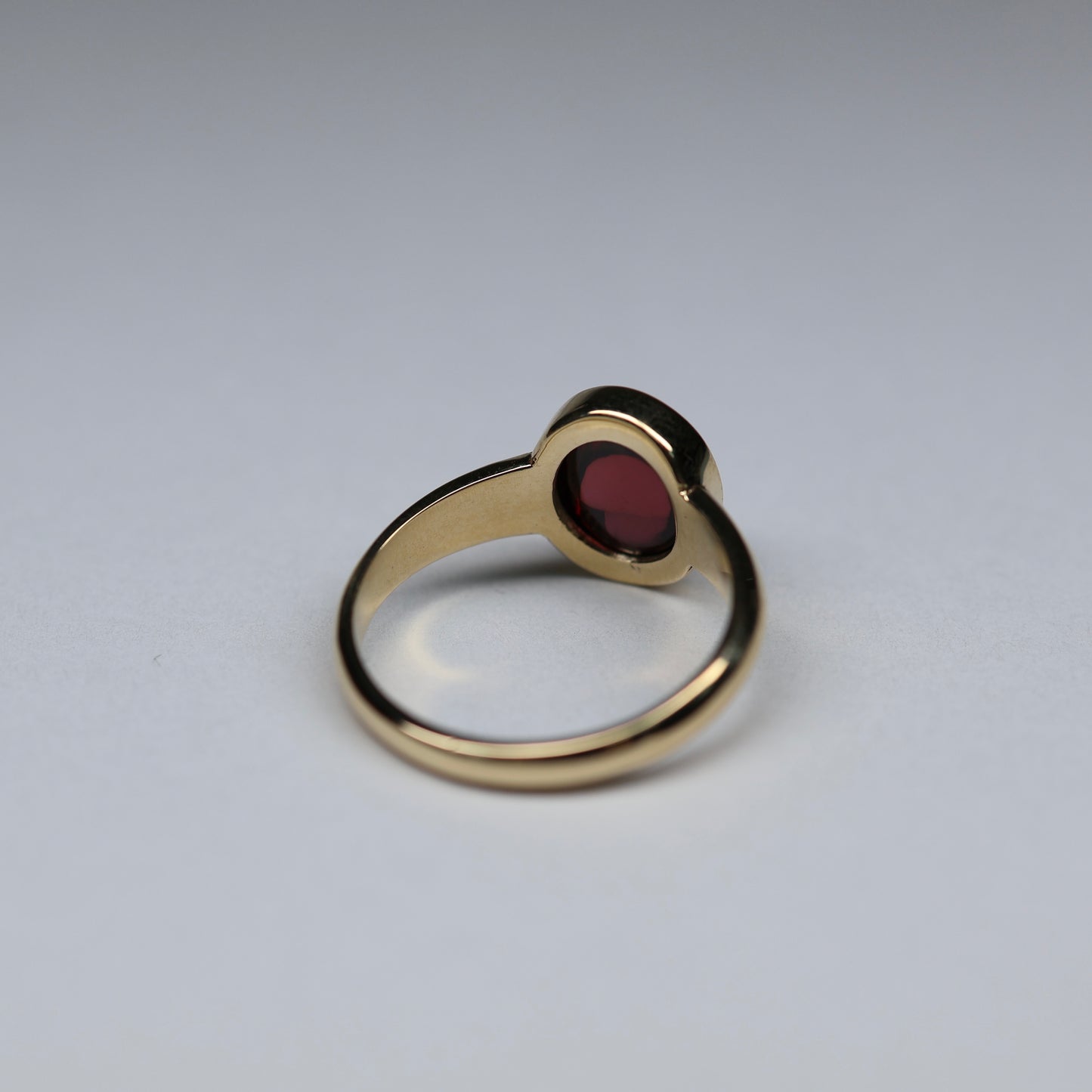 14K Garnet Cabochon Ring