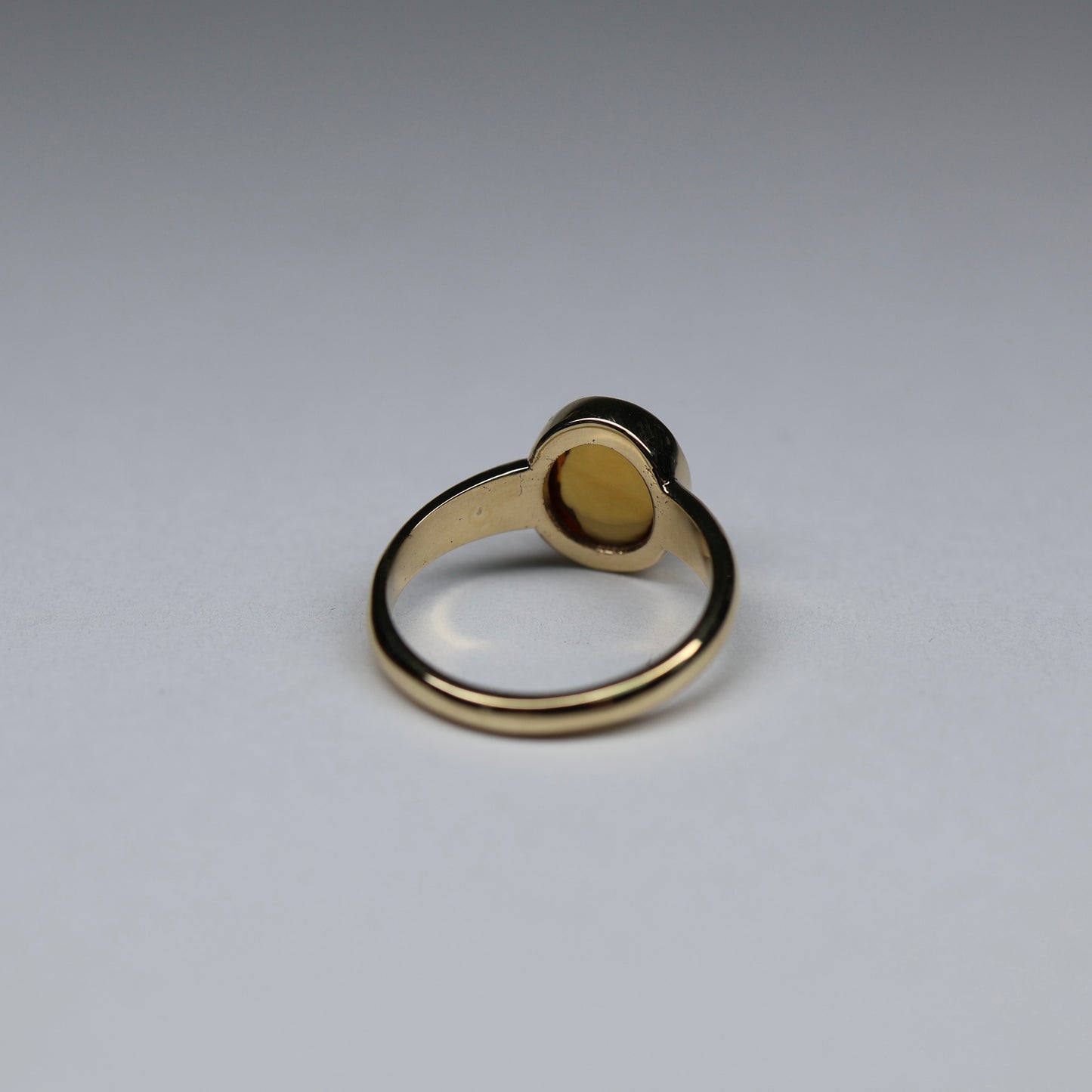 14K Citrine Cabochon Ring