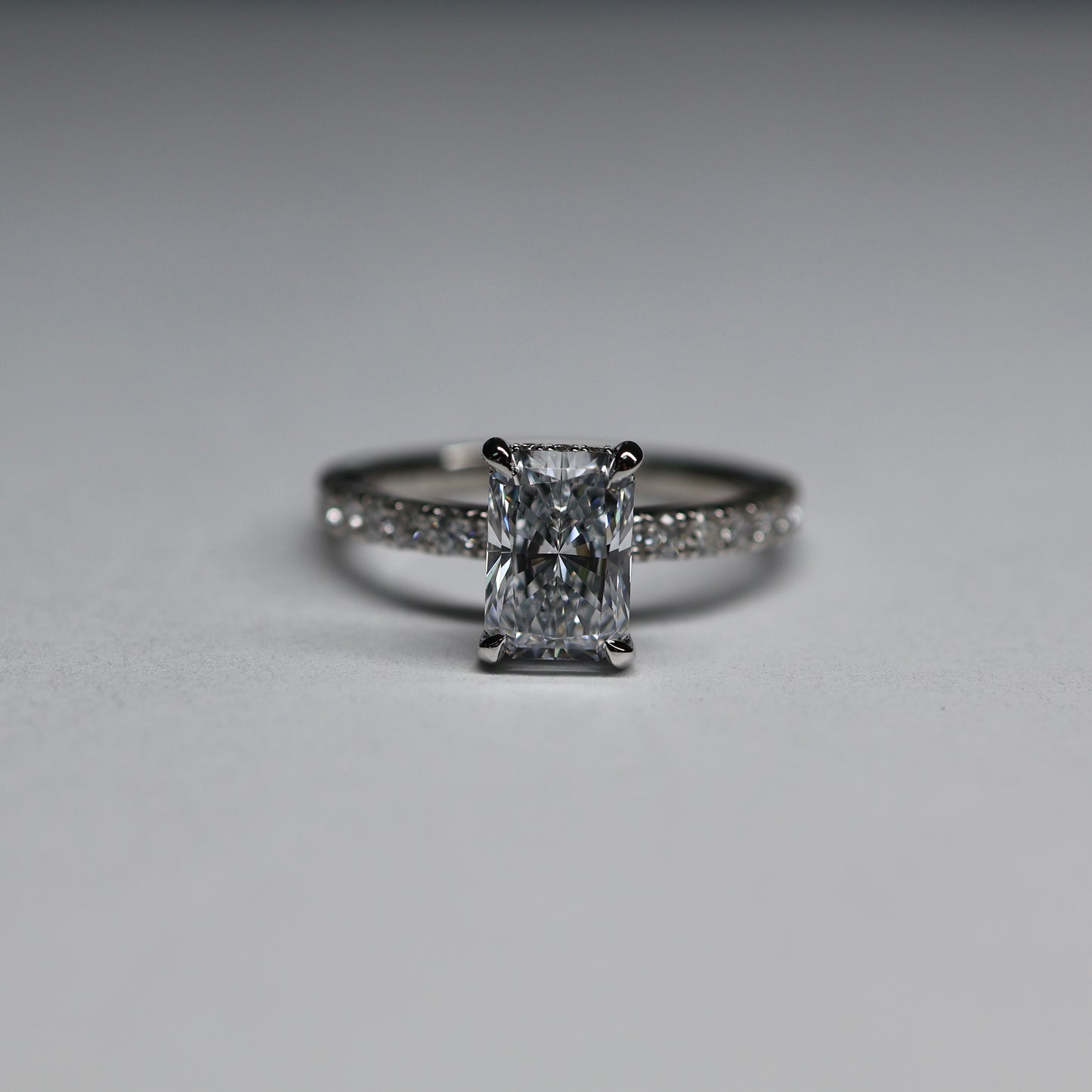 2.36 Carat Radiant Lab Diamond Engagement Ring