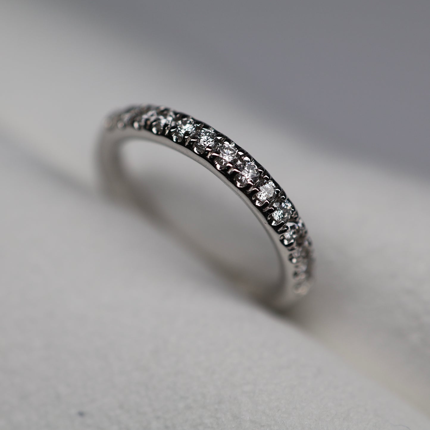 14K Lab Diamond Half Eternity Ring