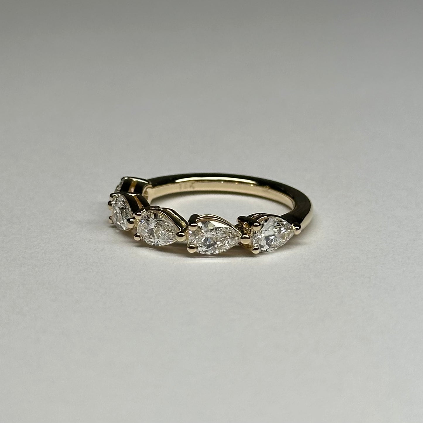 14K Five Stone Lab Diamond Ring