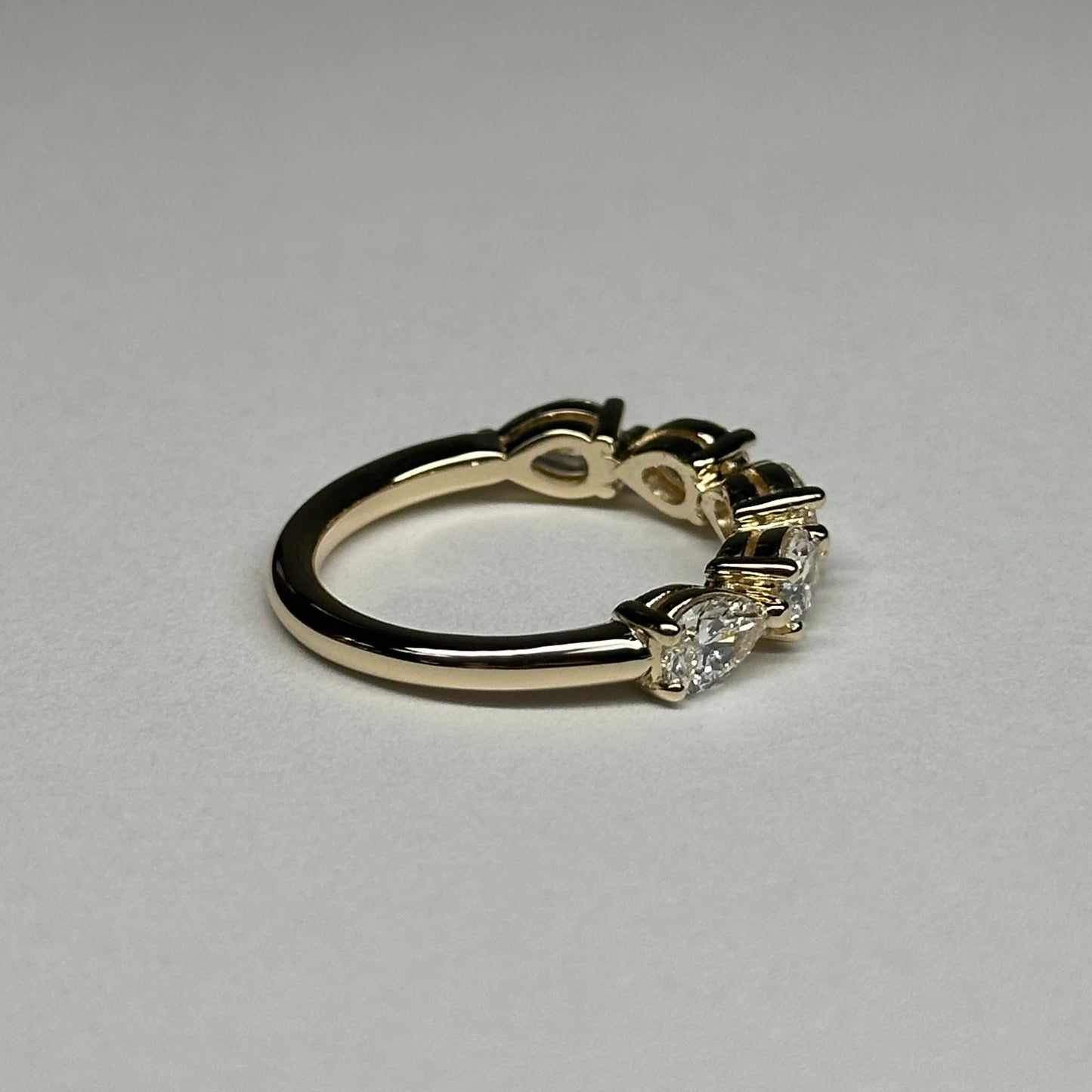 14K Five Stone Lab Diamond Ring