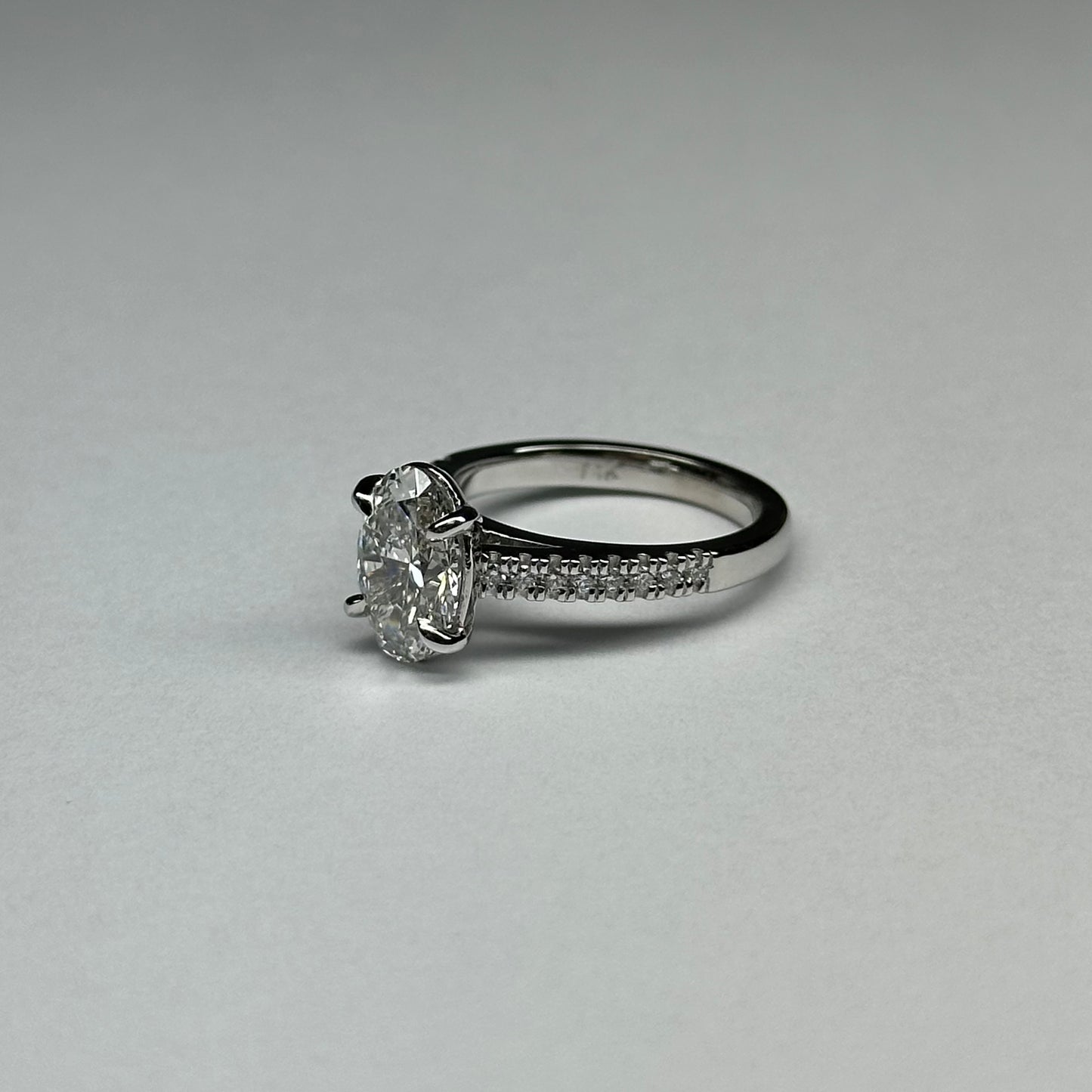 1.93ct Oval Lab Diamond Engagement Ring