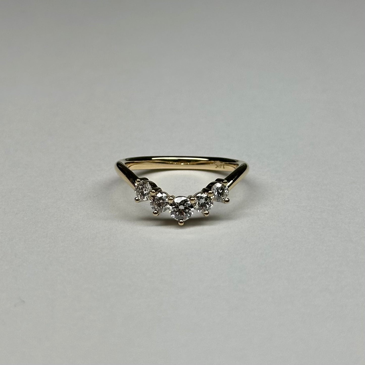 14K Contour Lab Diamond Ring
