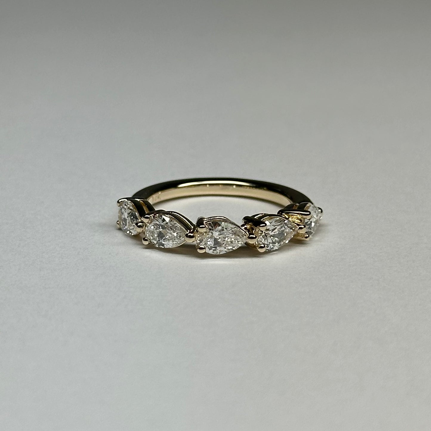 14K Five Stone Lab Diamond Ring