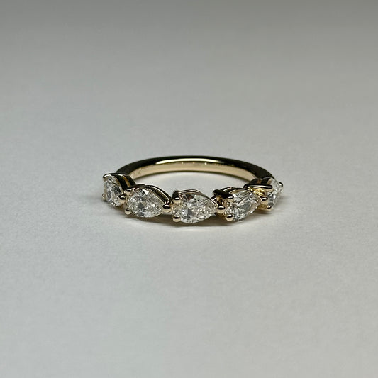 14K Five Stone Lab Diamond Ring