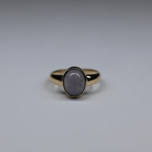 14K Blue Chalcedony Ring