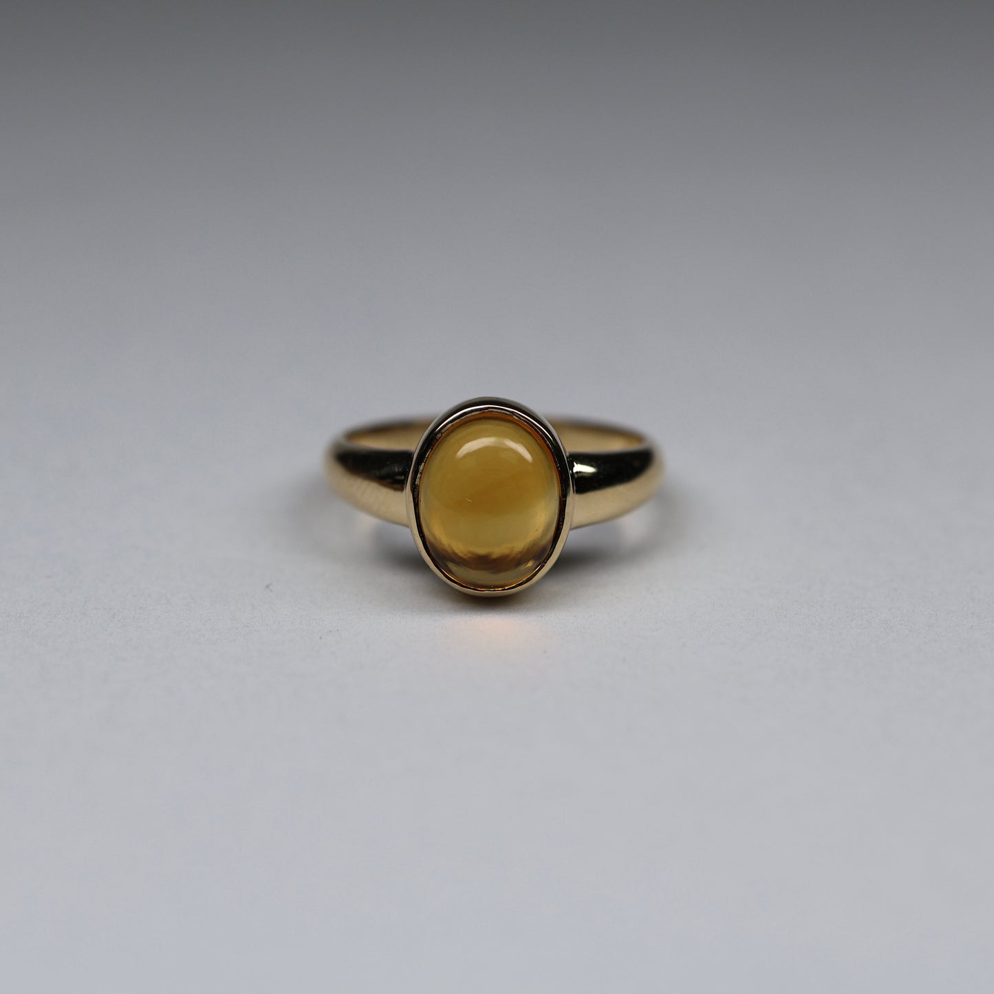 14K Citrine Cabochon Ring