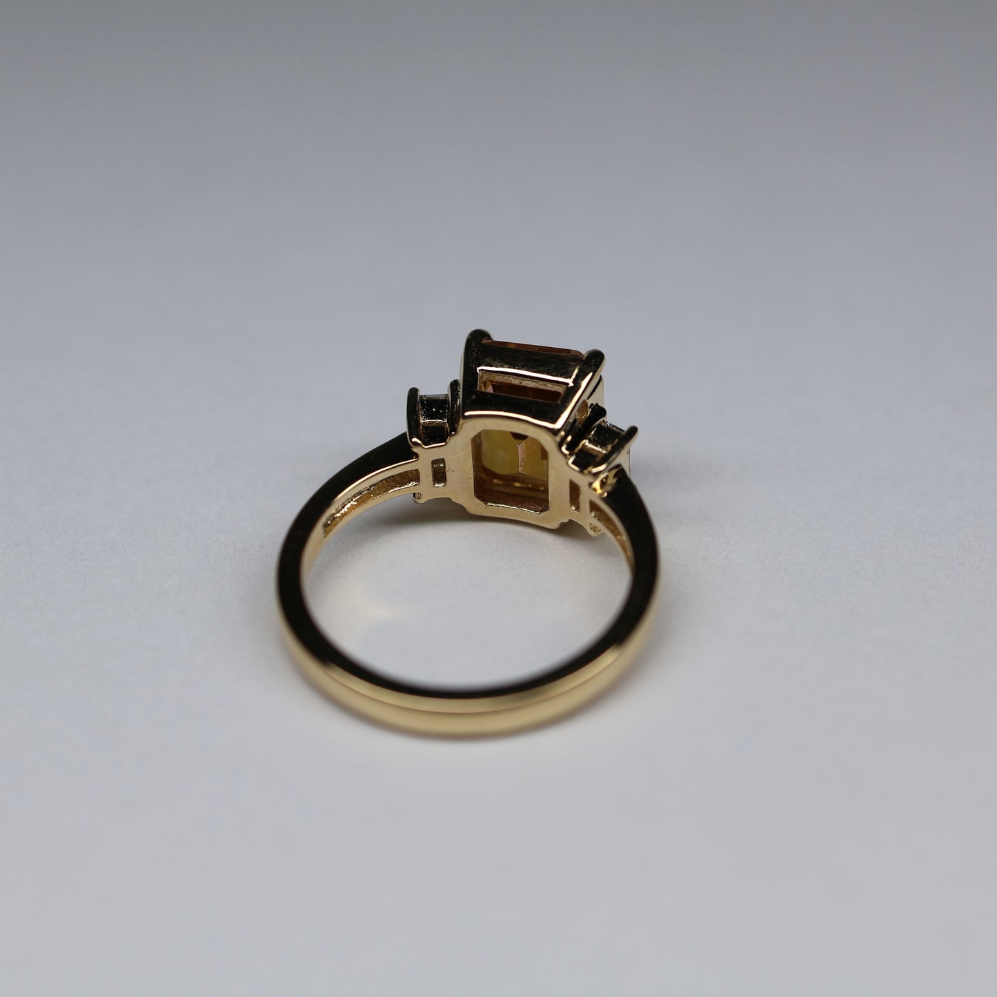 14K Mystic Topaz Diamond Ring