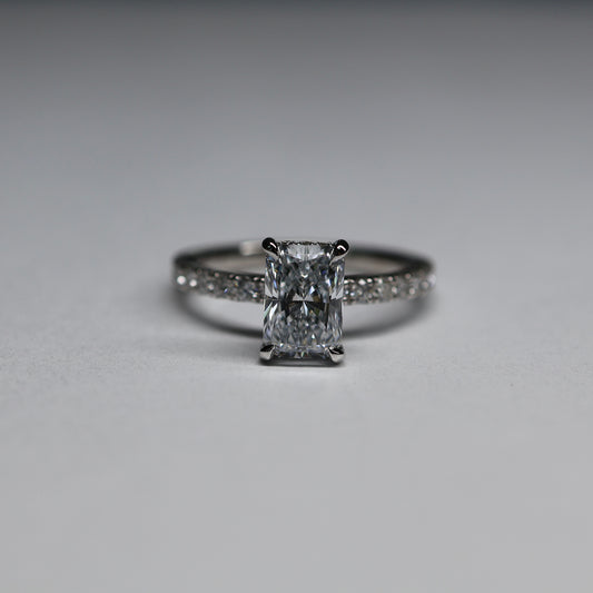 2.36 Carat Radiant Lab Diamond Engagement Ring